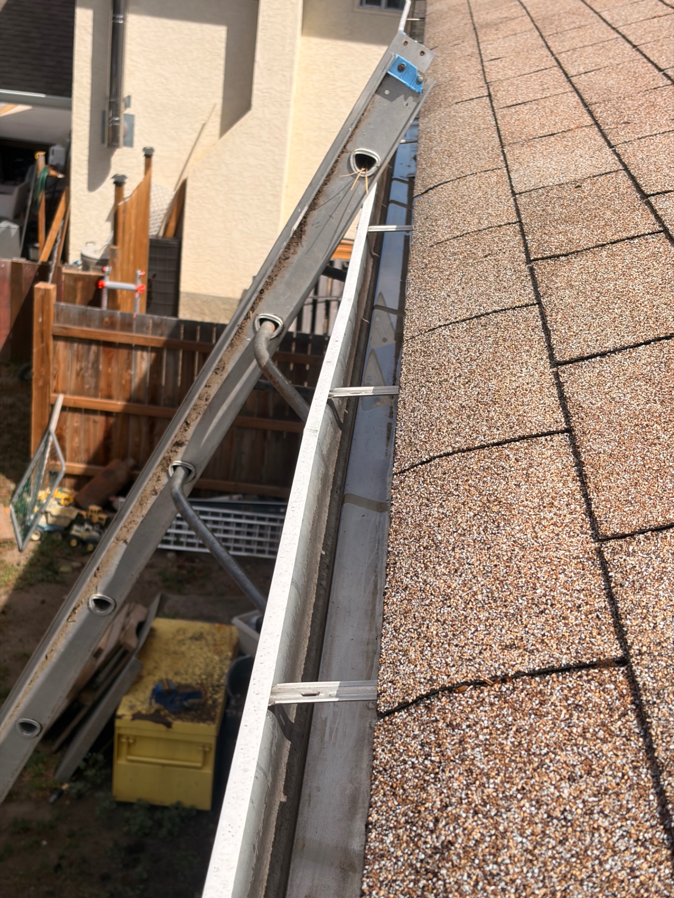 Gutter clean — after